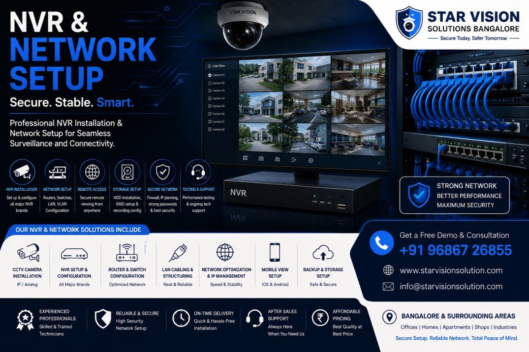 NVR Network Setup in Electronic City Bangalore